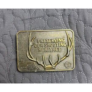 Vintage NRA Whittington Center “Preserving Our Shooting Heritage” Belt Buckle